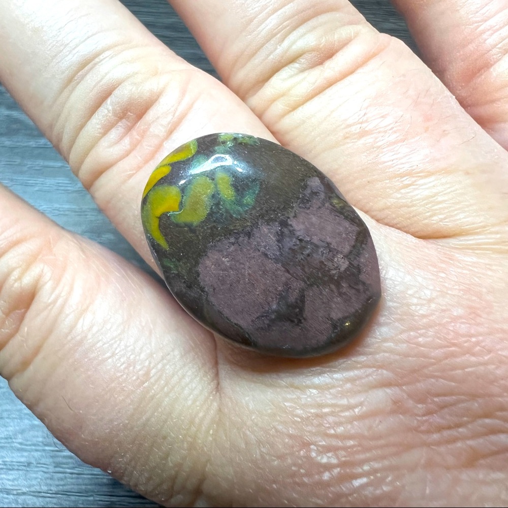 Fruit Jasper Cabochon Stone Ring